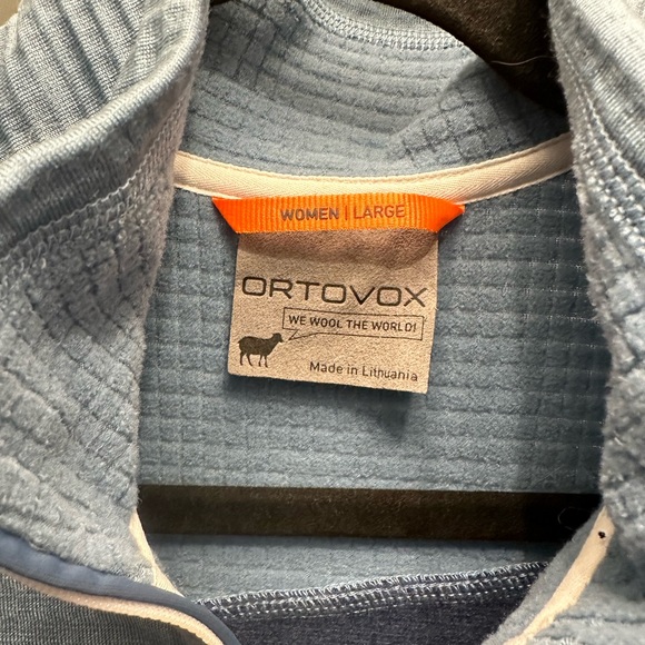 Like new women’s Ortovox fleece grid zip sweatshirt size L - Picture 3 of 7